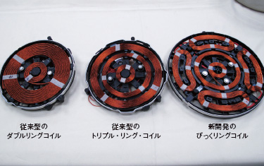 びっくリングコイルと他のIHのコイルの形状比較