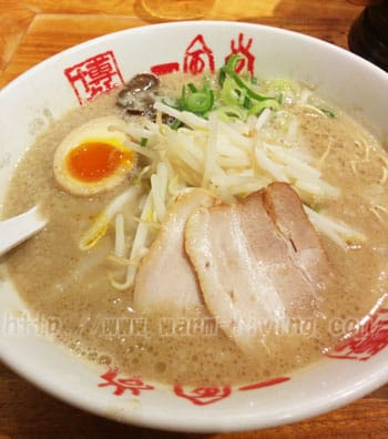 一風堂のラーメン