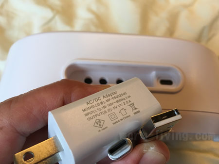 いびき防止枕パットの電源