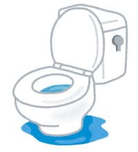 トイレの水漏れのイラスト