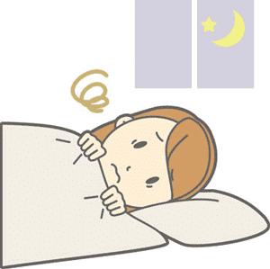 不眠症のイメージイラスト
