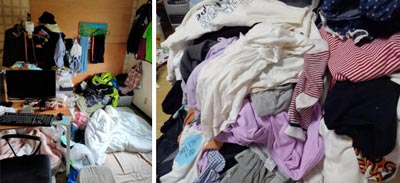 散らかった部屋