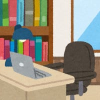 書斎のイラスト