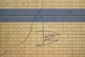 畳に落書き
