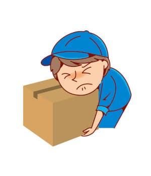 イラスト 重くて持てない